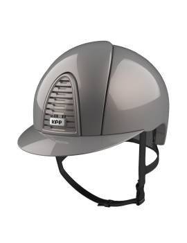 Casco KEP ITALIA Cromo 2.0 METAL DIAMOND visera normal gris parte delantera