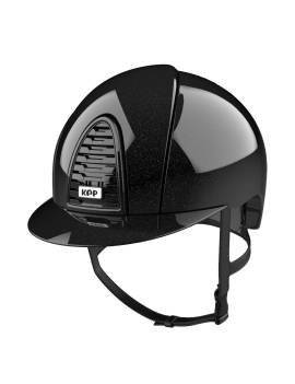 Casco KEP ITALIA Cromo 2.0 METAL DIAMOND visera normal negro parte delantera