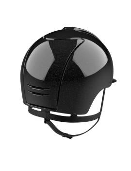 Casco KEP ITALIA Cromo 2.0 METAL DIAMOND visera normal negro parte trasera