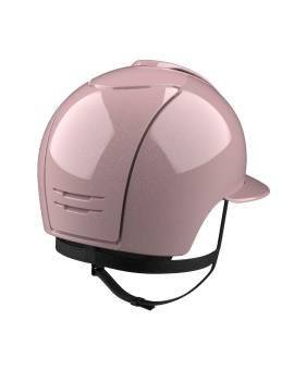 Casco KEP rosa con visera de polo parte trasera